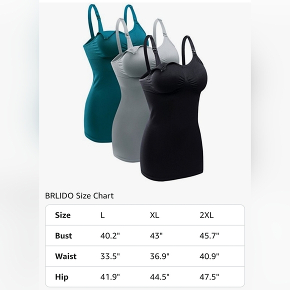 Set of 3 Nursing Camisole Tops XL - Picture 16 of 16